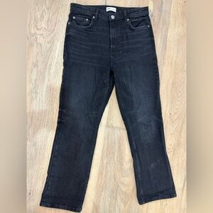 Zara Women's Black Straight Jeans